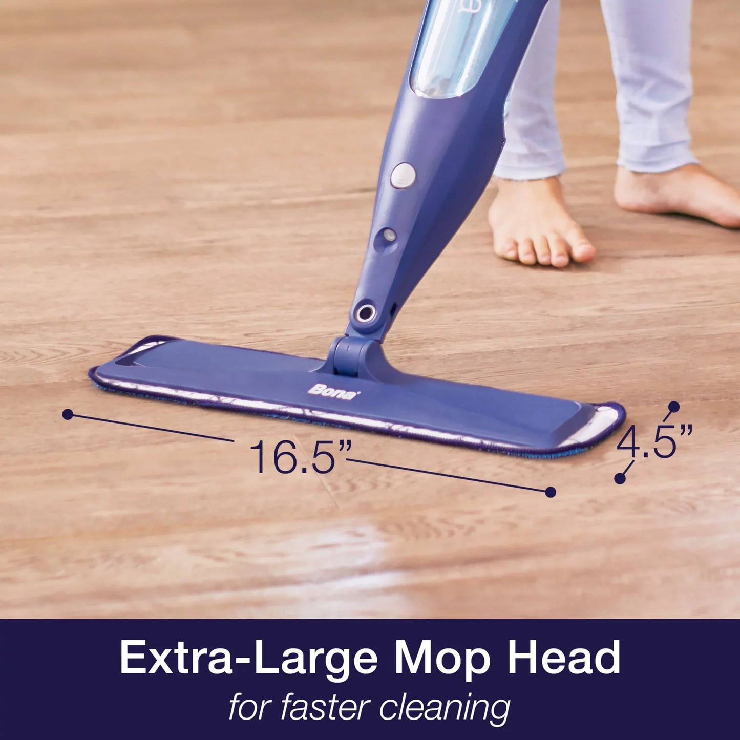 Bona Spray Mop for Hardwood Floors, with Refillable Cartridge & Washable Microfiber Pad